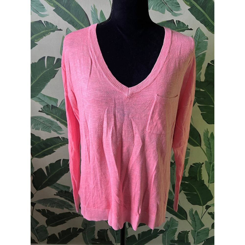 Gap V-Neck Sweater Women Small Pink